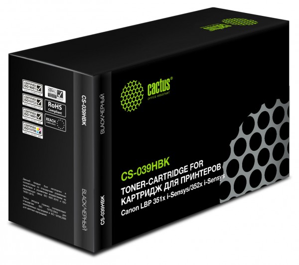 Картридж Cactus CS-039HBK 039H черный 25000стр для CANON LBP 351x i-Sensys 352x