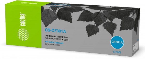 Картридж CACTUS CS-CF301A CF301A голубой 32000стр для HP CLJ Ent M880 M880z