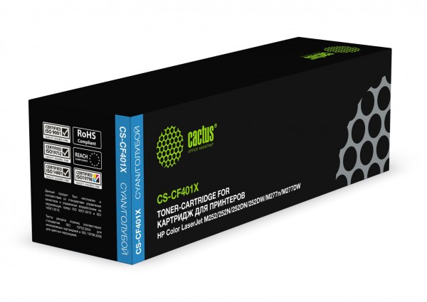  Cactus CS-CF401X CF401X  2300  HP CLJ M252 252N 252DN 252DW M277n M277DW