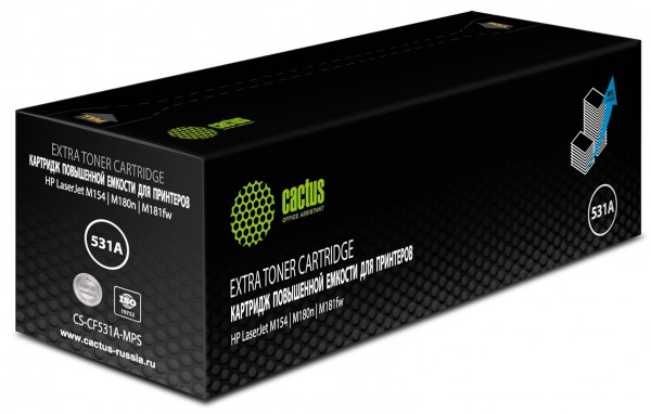  Cactus CS-CF531A-MPS CF531X  2700  HP CLJ Pro M154a M154nw MFP M180n M180nw M181fw