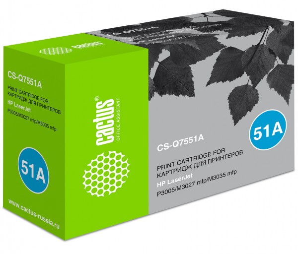  CACTUS CS-Q7551A Q7551A  6500  HP LJ P3005 M3027 M3035