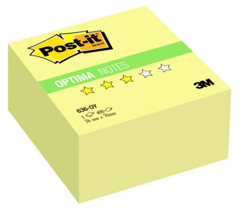   POST-IT 636-OY Optima    76*76 400 3M 