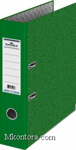 Папка-регистратор А4 70мм картон цветной мрамор зеленый Durable 3410-32