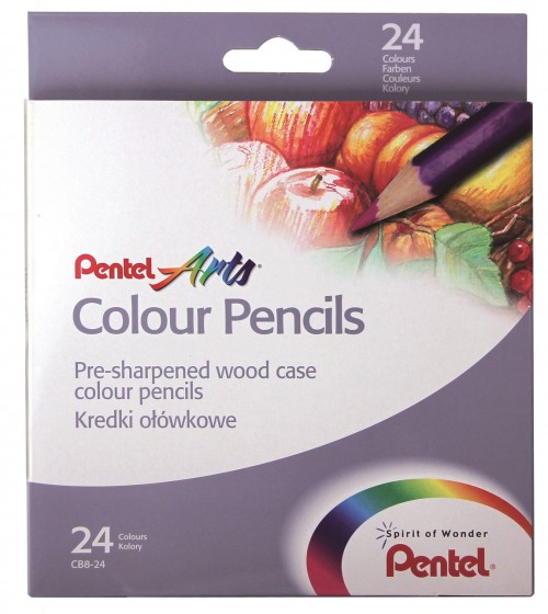   Colour pencils 24  Pentel CB8-24